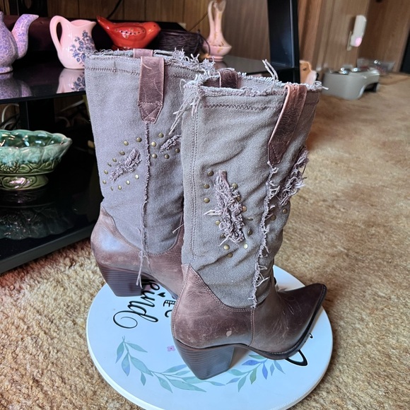 Women’s vintage Penny ❤️ Kenny genuine leather western pointy toe boots. - Picture 5 of 17